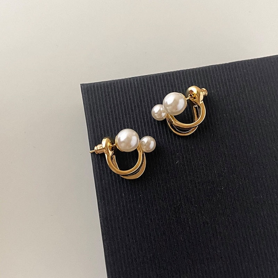 Dual Pearl Stud Earrings – The Madras Kadai