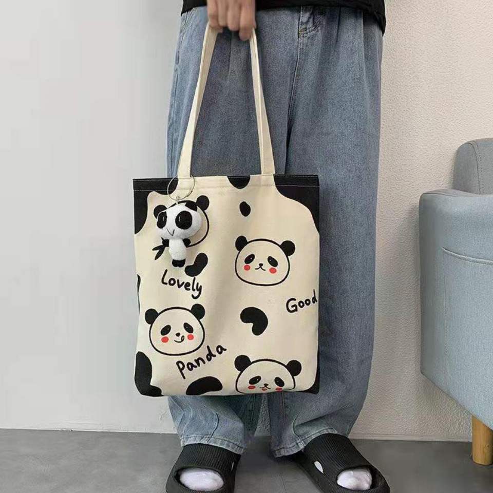 THE VICTOR cute black panda school bag for kids